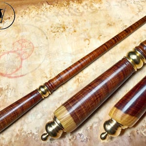 アメガ　ワンド　amega wand Magic Wand Made of Afzelia Xylay Wood and Snakewood, With Brass