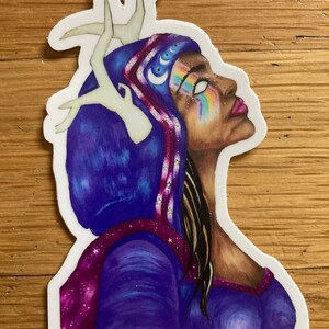 Moon Beam Queen~ Autocollant d’art de prière visionnaire