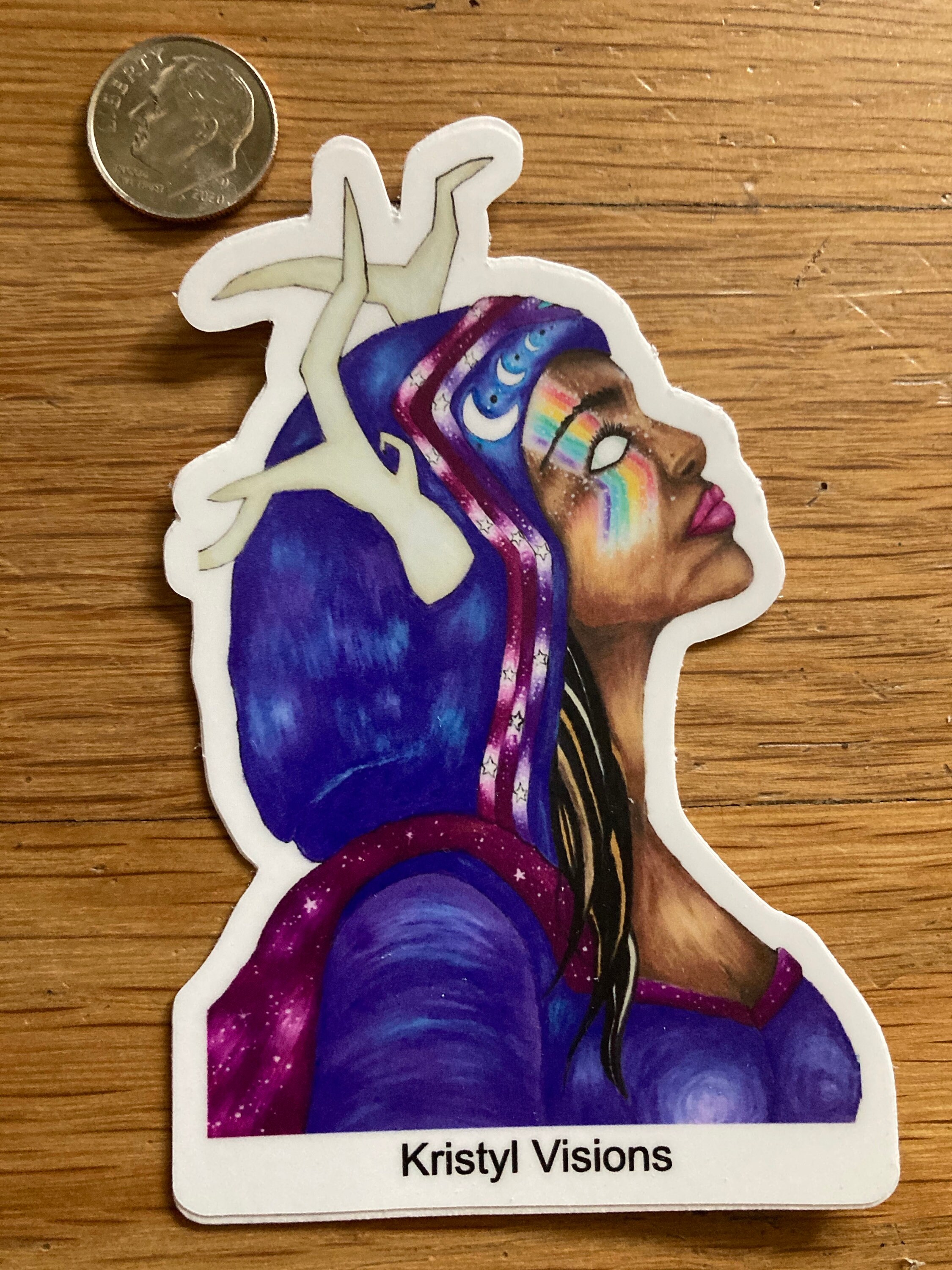 Moon Beam Queen~ Visionary Prayer Art Sticker - Etsy