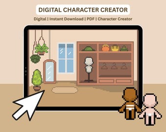Digital Character Creator | Avatar Maker | Custom Pixel Character| Digital Download | Planner Sticker