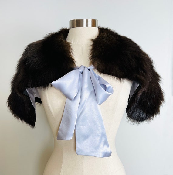 Black Fox Fur Capelet