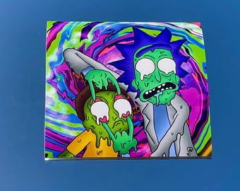 images Stoned Rick And Morty Trippy Drawings trippy rick morty etsy