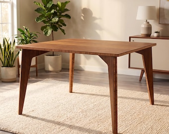 Dining Table | 45" x 45" | Chestnut | Solid Bamboo | Midcentury Modern