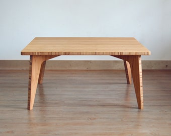 Japanese Tea Table | Chabudai | Floor Dining Table with Floor Chairs | Sustainably Made Japanese Furniture | Natural Bamboo