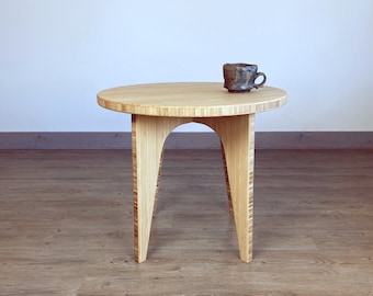 Round Side Table | Plant Stand | Natural Bamboo | For Coffee Table or Accent Chair