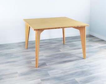 Dining Table | 45" x 45" | Natural | Solid Bamboo | Midcentury Modern