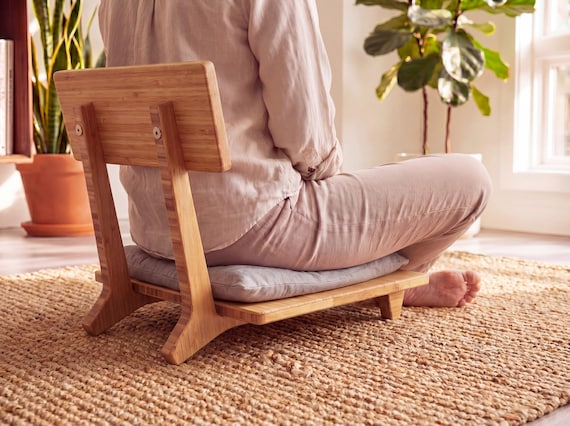 Floor Chair With Back | Japanese Tatami Chair for Chabudai Table