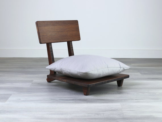 Buy Floor Chair With Back Meditation Chair Floor Chair With Back Support for Comfort and Posture Walnut Bamboo Online in India Etsy