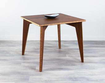 Dining Table | 34" x 34" | Chestnut | Solid Bamboo | Midcentury Modern