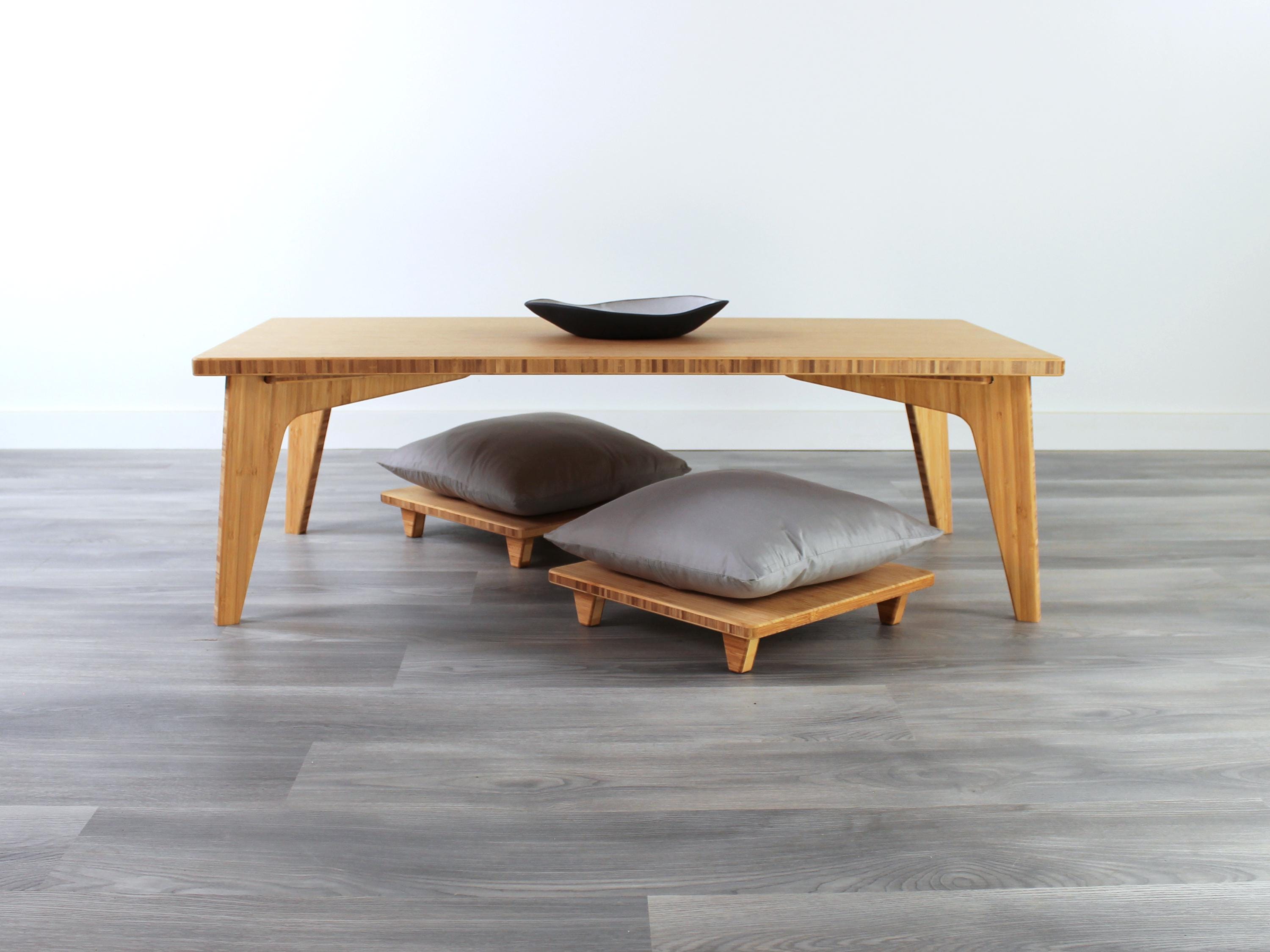 Low Desk With Floor Chair Designed for Wellness and Improved Posture ...