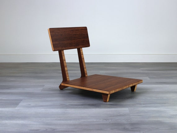 Floor Chair With Back Meditation Chair Floor Chair With Back Support for Comfort and Posture Walnut Bamboo Etsy