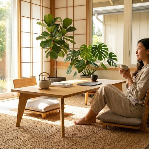 Small Rectangle LOW Dining Table, Coffee Table or Desk | Japanese