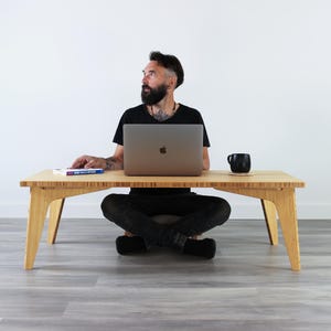 Rectangle Coffee Table, Dining Table or Desk | Japanese Mid-Century | Chabudai | Tatami | Natural Bamboo