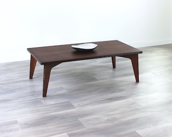 Handmade Japandi Kotatsu Table With Stool: Solid Pine Low Coffee