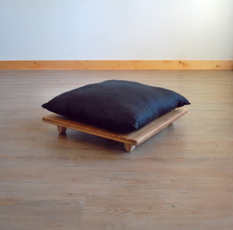 Floor Chair for Cushion/Pillow Meditation Stool Japanese Tatami Chabudai Coffee Table Accessory Natural BAMBOO image 6