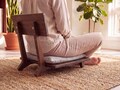 Walnut Bamboo Floor Chair with Back | Meditation Seating