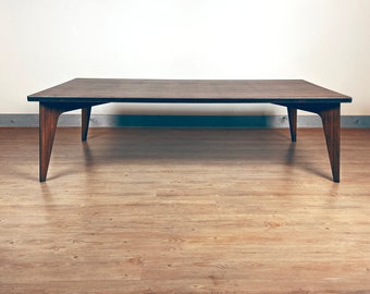 Dark Large Coffee Table | Low Seating Dining Table | Chabudai | Sustainably Made - Ebony Bamboo | LARGE