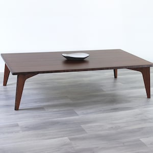 Large Dark Coffee Table | Low Seating Dining Table | Chabudai | Sustainably Made - Walnut Bamboo
