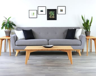 Low Bamboo Coffee Table | Japanese Style, Mid-Century Modern Furniture