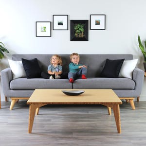 Square LOW Dining Table or Standard Coffee Table | Family Table | Chabudai | Sustainably Made - Natural Bamboo