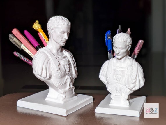 16cm/20cm Julius Caesar Pen Holder | Pencil Holder | History Gift Ideas | 3D Printed