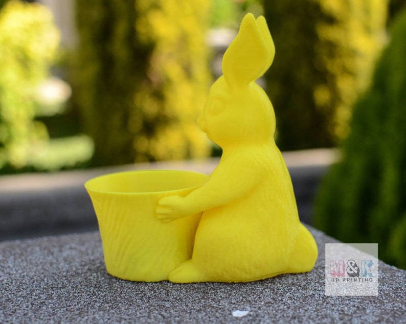 Easter Bunny Pot Planter 3D Printed Rabbit Chocolate Holder Etsy