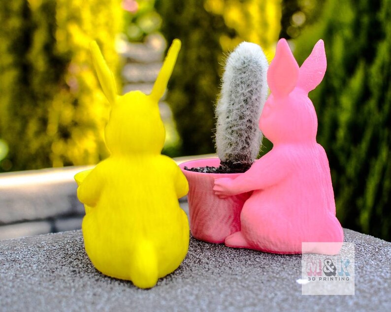 Easter Bunny Pot Planter 3D Printed Rabbit Chocolate Holder Etsy