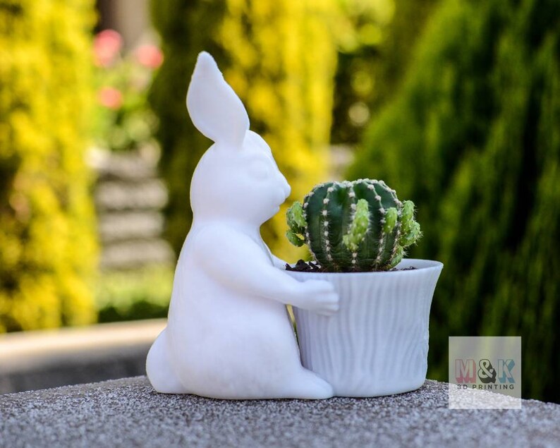 Easter Bunny Pot Planter 3D Printed Rabbit Chocolate Holder Etsy