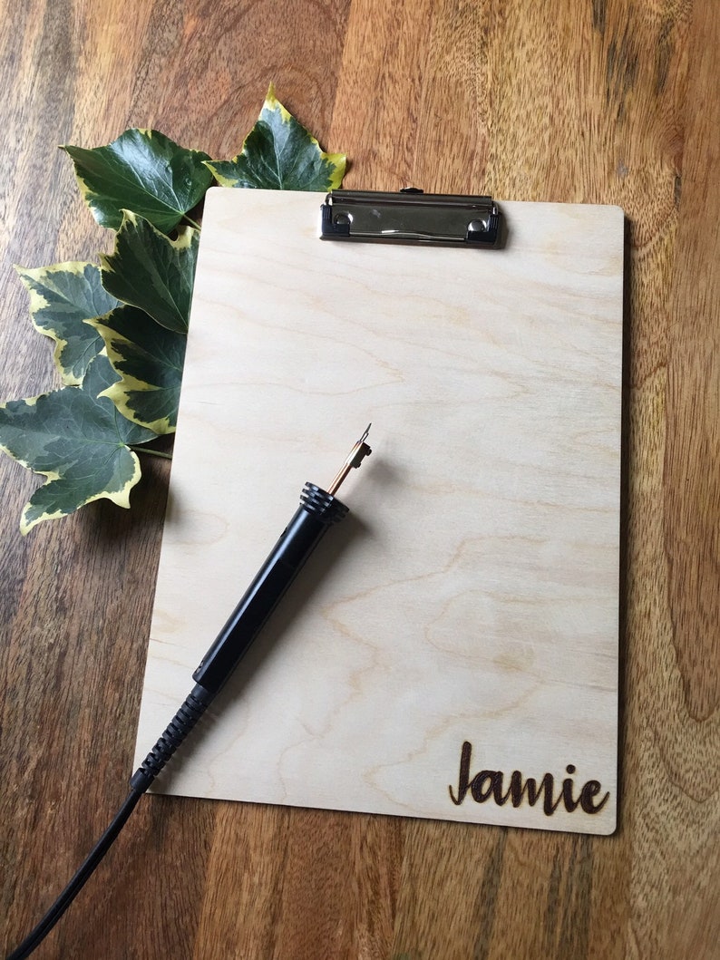 Wooden Personalised A4 Clipboard Hand Burnt Unique Etsy
