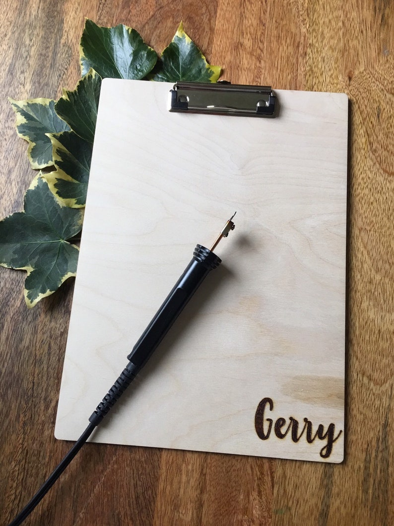 Wooden Personalised A4 Clipboard Hand Burnt Unique Etsy