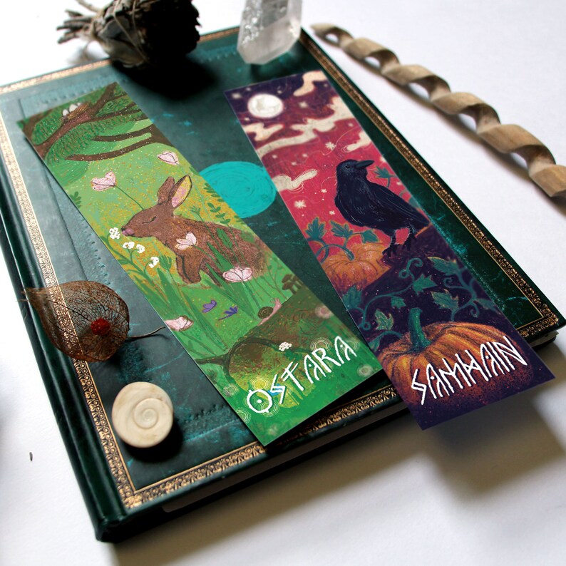8 Sabbats Bookmarks Witchcraft Celtic Festivals Book Etsy Canada