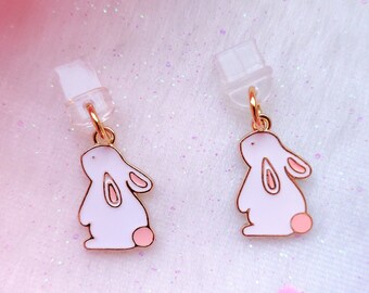 Bouchons anti-poussière lapin kawaii - Bouchons anti-poussière Usagi pastel - Bouchons anti-poussière de TYPE C et Lightning - breloque pour téléphone Kawaii - breloque lapin - cadeau - breloque téléphone