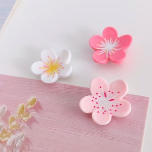 Kawaii Sakura Magnets Set - Cute Pastel Sakura Magnets - Cute Magnets for Fridge - Magnets For Locker - Cute Pastel Magnet Set - Gift Idea