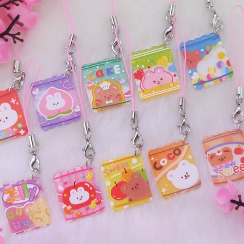 Kawaii Keychain Cute Pastel Phone Charm Phone Charm Etsy