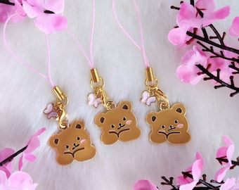 Breloque pour téléphone kuma kuma - porte-clés ours mignon - petite breloque - porte-clés pastel kawaii