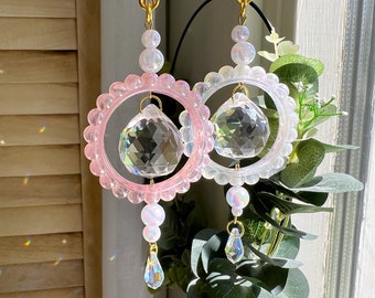 Kristall Auto Suncatcher: Regenbogen Maker Auto Anhänger