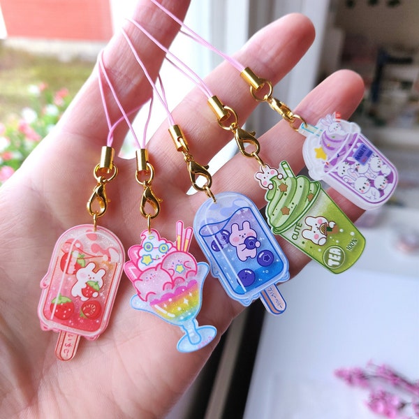 Kawaii Phone Charm - Cute Pastel Sweets Keychain - Phone Charm - Keychain - Keyring - Gift - Anime Keychain - Phonecharms -