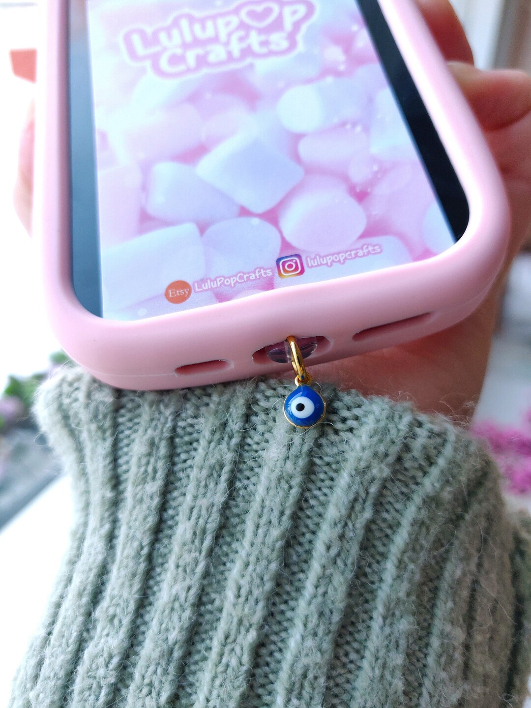 Mini Evil Eye Phone Dust Plug – Charm Accessory - Etsy