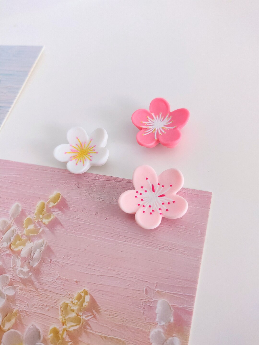 Kawaii Sakura Set Cute Pastel Sakura Cute for Fridge for Locker