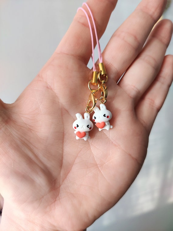 Kawaii Flower Bear and Bunny 3D Kawaii Pastel Phone Charms Pastel