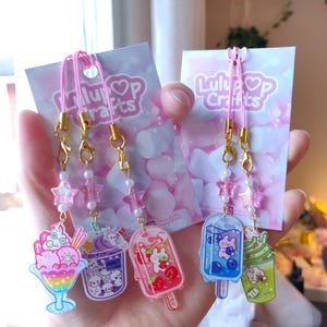 Kawaii Phone Charm - Cute Pastel Sweets Keychain - Phone Charm - Keychain - Keyring - Gift - Anime Keychain - Phonecharms -