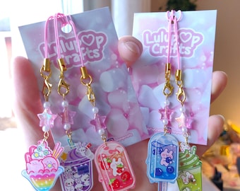 Pastel Sweets Phone Charm Keychain: Kawaii Accessory for Bags, & Devices