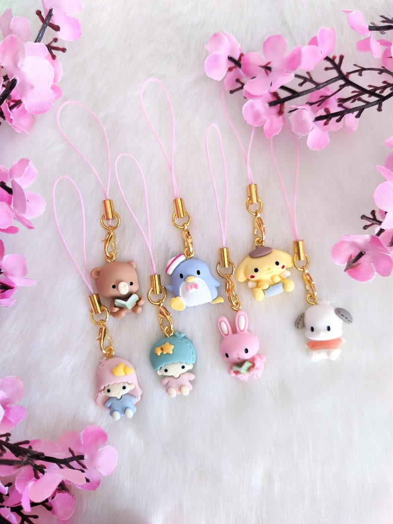 Small Kawaii 3D Phone Charm - Cute Pastel Charms - Keychain - Keyring - Kawaii Gift - Charms 