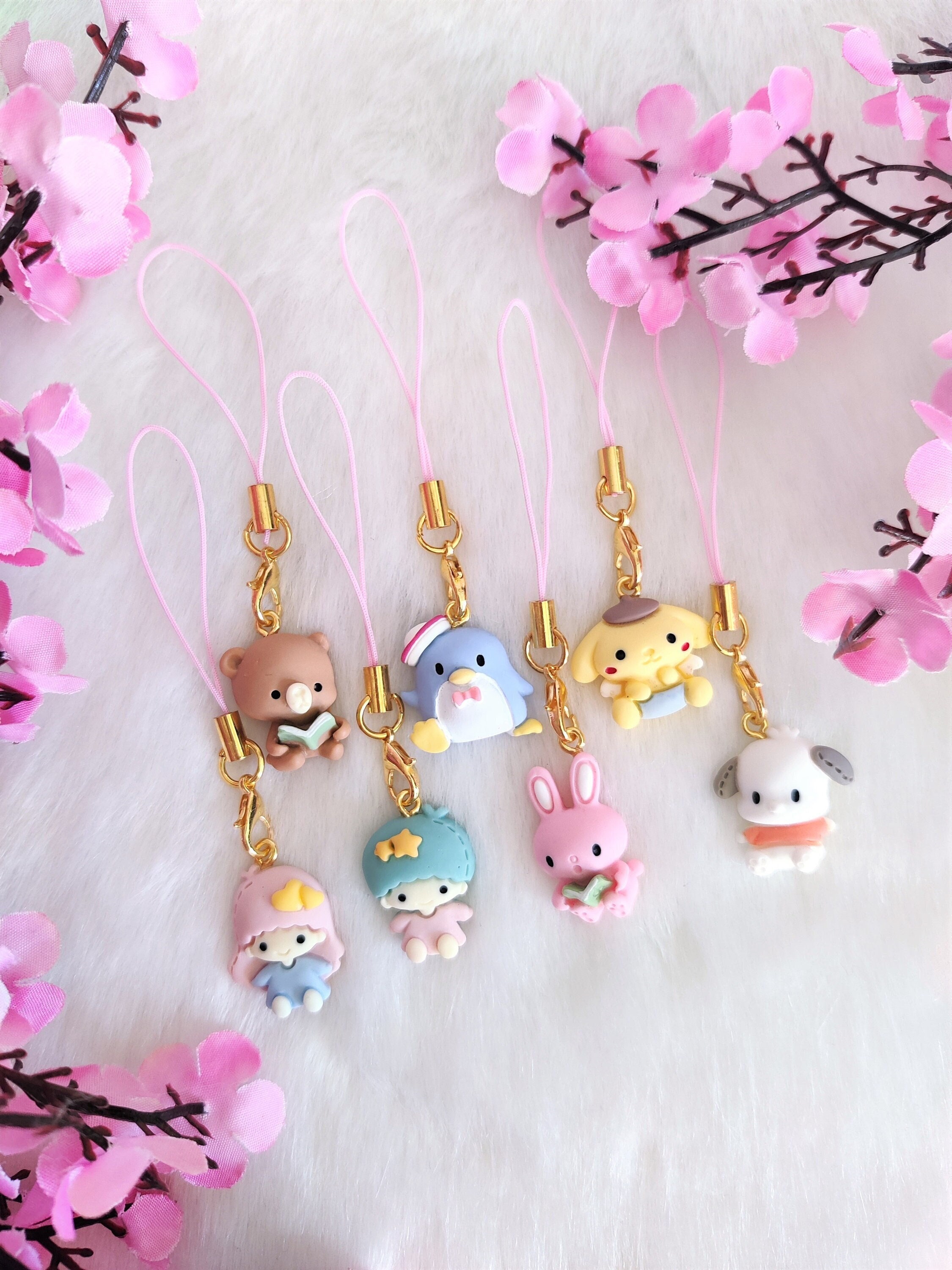 Small Kawaii 3D Phone Charm Cute Pastel Charms Keychain Etsy