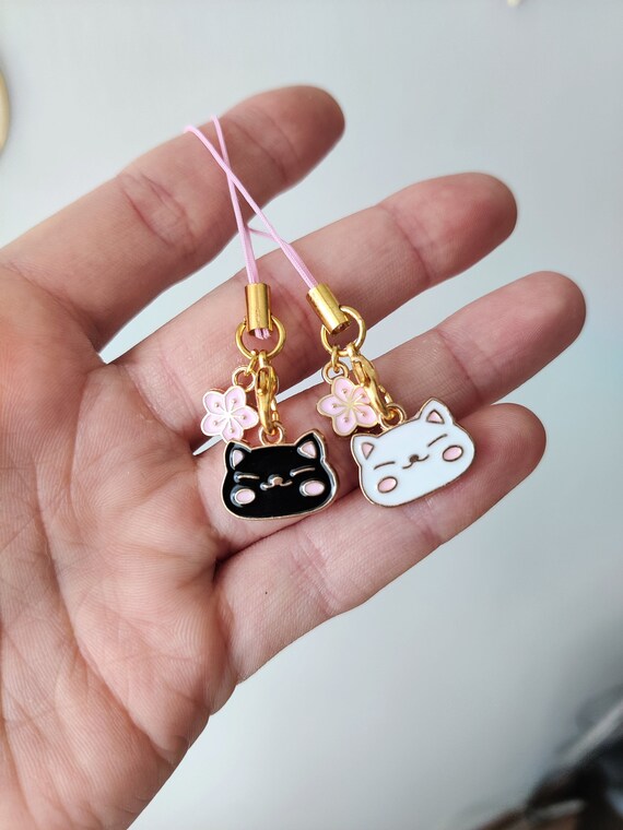 Mini Kitty Cat Phone Charm Cute Accessory Special Keychain -  Portugal