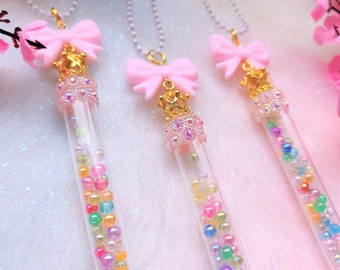 Kawaii Magic Bottle Dry Shaker Porte-clés - Mignon Shaker Charm - Magic Potion Shaker - Kawaii Pastel Porte-clés - Grand Sac Charme - Cadeau - Charme