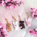Kawaii Phone Charms, Cute Pastel Keychain, Planner Charm, Bunny And Rabbit, 
