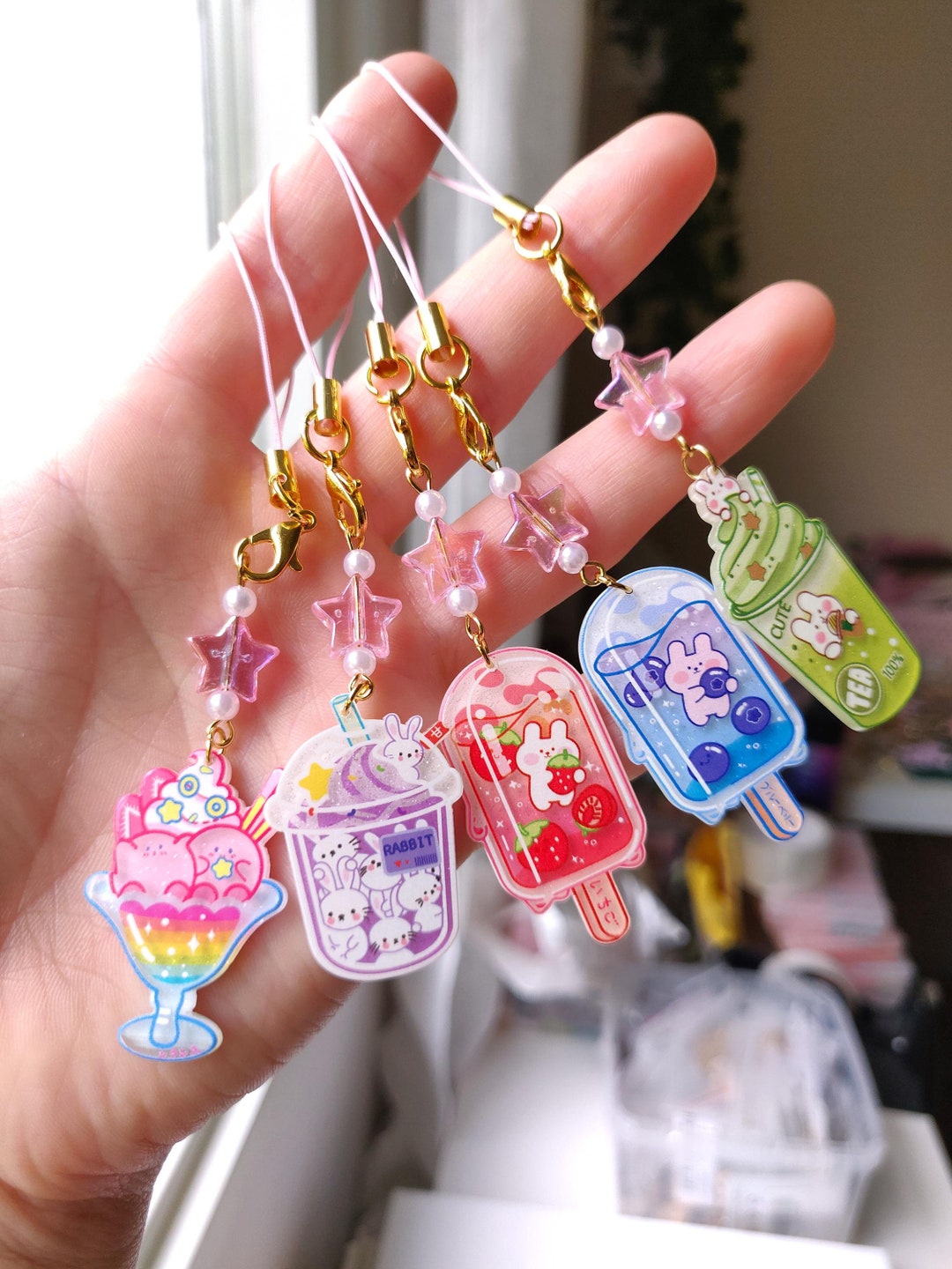 Kawaii resin charms discount