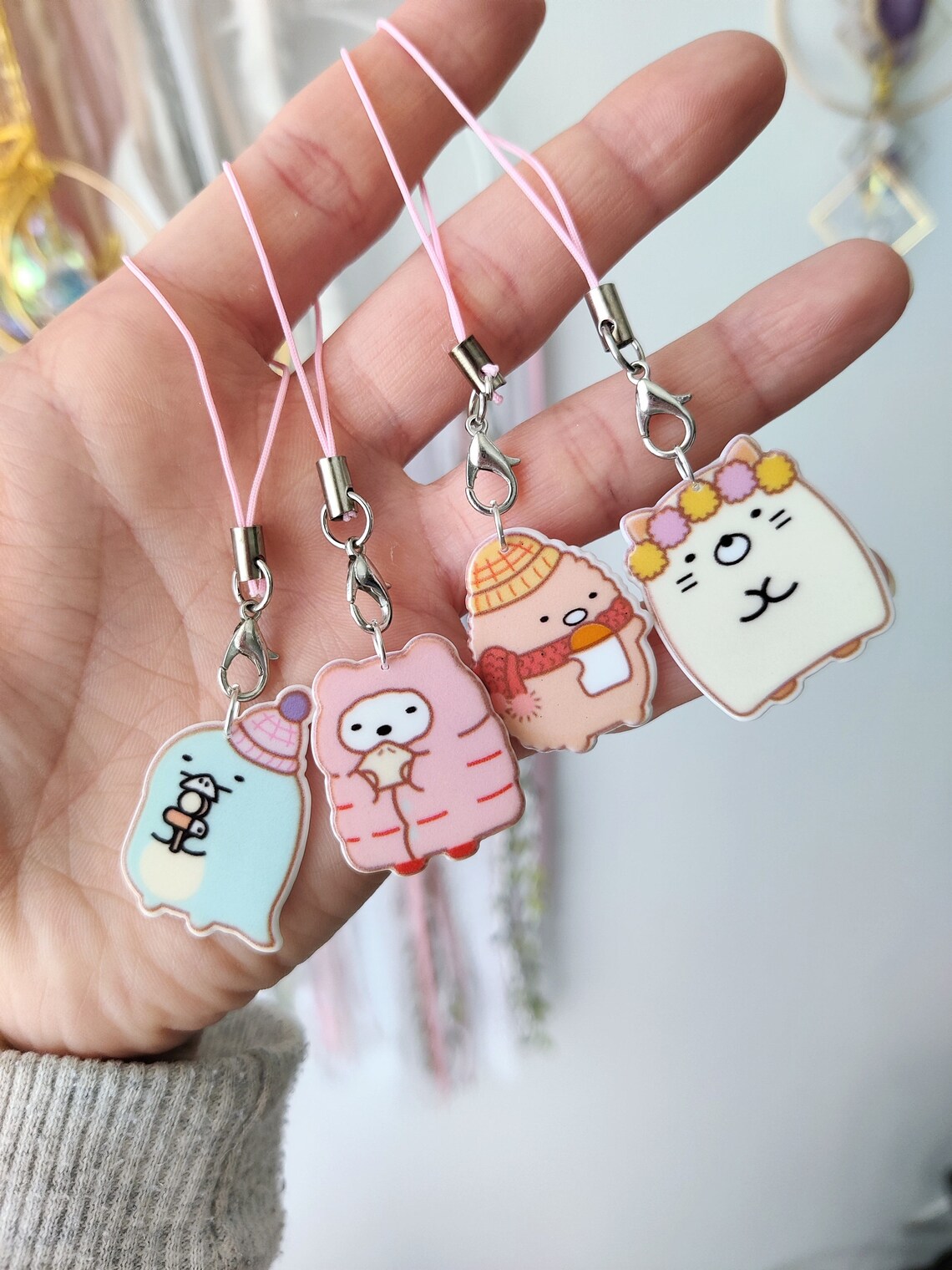 Kawaii Keychain Cute Pastel Charm Phone Charm Anime Etsy Norway
