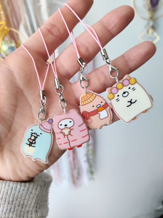 Kawaii Phone Charm Cute Pastel Sweets Keychain Phone Charm Keychain Keyring  Gift Anime Keychain Phonecharms 